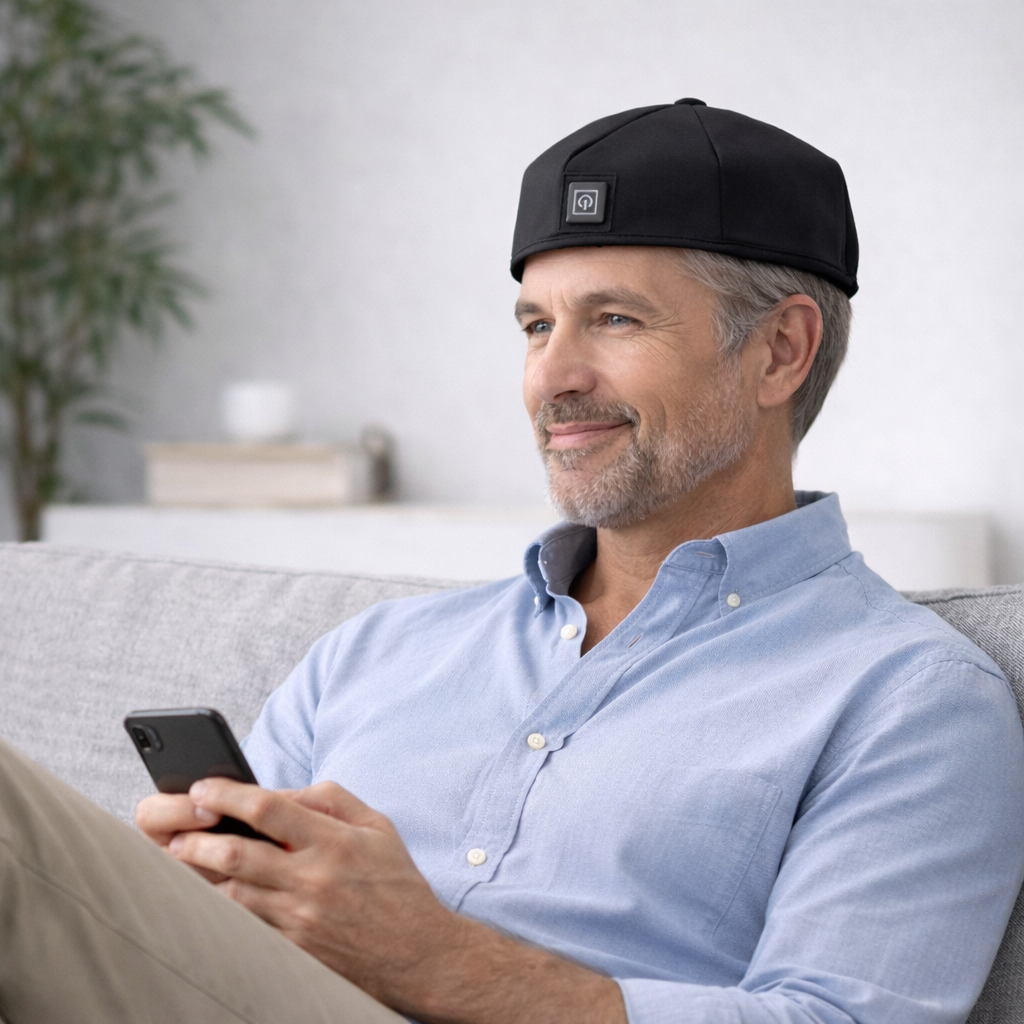 Bonnet LED Anti-Chute – Stimulation Croissance & Relaxation Cuir Chevelu